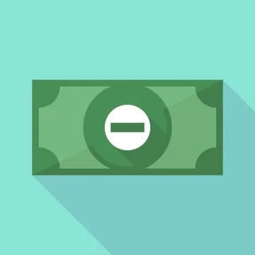 Long shadow bank note with  a no trespassing signal Stock Illustration