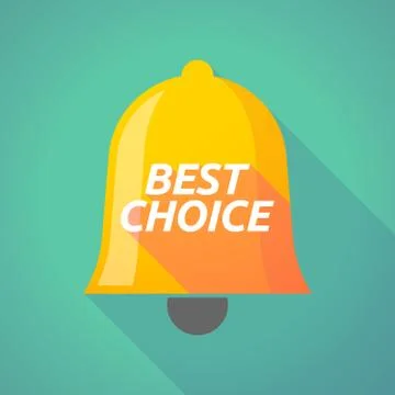 Long shadow bell with    the text BEST CHOICE Stock Illustration