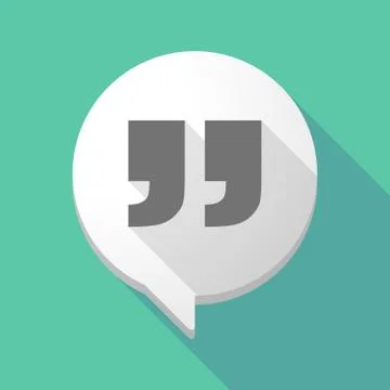 Long shadow comic balloon with  quotes Stock Illustration