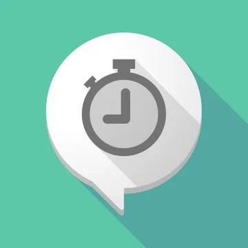 Long shadow comic balloon with a timer 스톡 일러스트