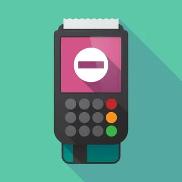 Long shadow dataphone with  a no trespassing signal Stock Illustration