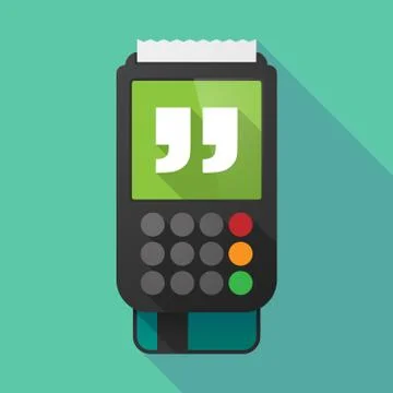 Long shadow dataphone with  quotes Stock Illustration