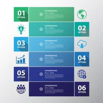 Long Shadow Design clean number banners template/graphic or website.Vector ep Stock Illustration