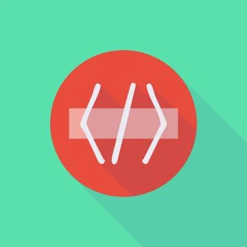 Long shadow do not enter icon with a code sign Stock-Illustration