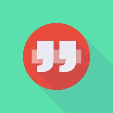 Long shadow do not enter icon with  quotes Stock Illustration