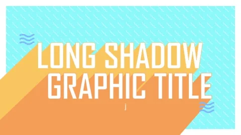 Long Shadow Graphic Title Стоковые After Effects