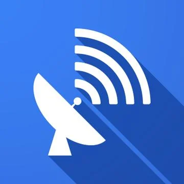 Long shadow icon with an antenna Stock-Illustration