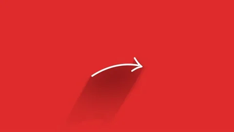 Long shadow Icon arrows for text Animation on empty background. Motion graphics. Video stock 153793152