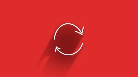 Long shadow Icon arrows for text Animation on empty background. Motion graphics. Vidéo 153797022