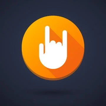 Long shadow icon with a hand イラスト素材