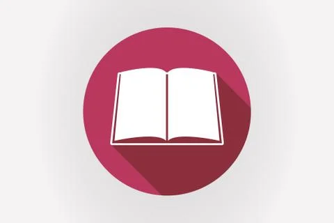Long shadow Japan flag with a book Stock Illustration