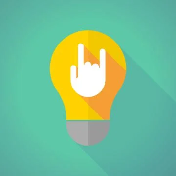 Long shadow light bulb with a rocking hand イラスト素材