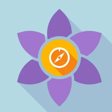 Long shadow loto with a compass Stock Illustration