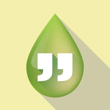 Long shadow olive oil drop with  quotes Stock Illustration