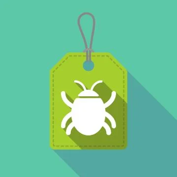 Long shadow product label with a bug イラスト素材