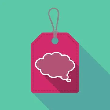 Long shadow product label with a comic cloud balloon Stock Illustration