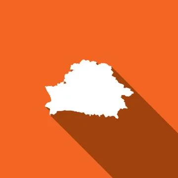 Long shadow with the shape of the country of belarus イラスト素材