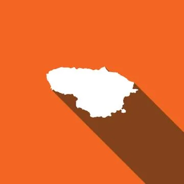 Long shadow with the shape of the country of lithuania イラスト素材