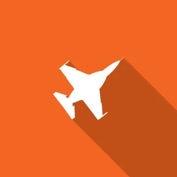 Long shadow with the shape of a fighter jet Stock Illustration