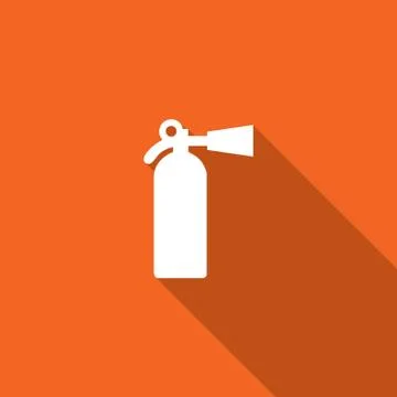 Long shadow with the shape of a fire extinguisher イラスト素材