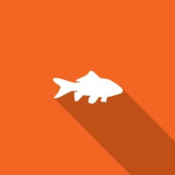 Long shadow with the shape of a fish イラスト素材