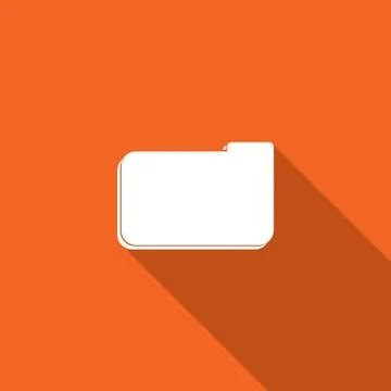 Long shadow with the shape of a folder Stock Illustration