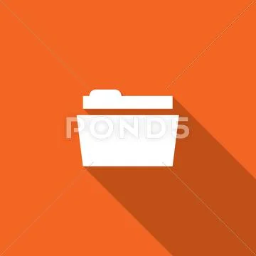 Long shadow with the shape of a folder Illustration