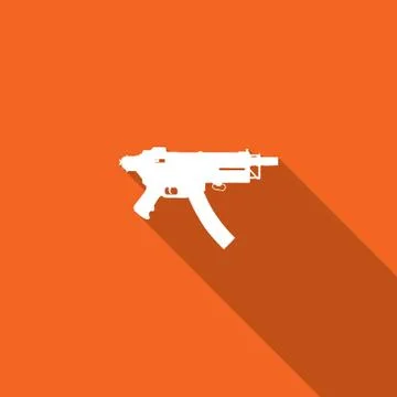 Long shadow with the shape of a gun Stock Illustration