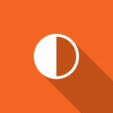 Long shadow with the shape of a halftone icon Stock Illustration