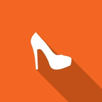 Long shadow with the shape of a pair of high heels Stock Illustration