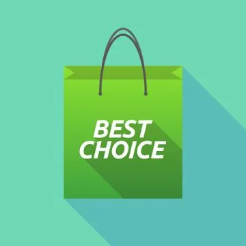 Long shadow shopping bag with    the text BEST CHOICE Illustration