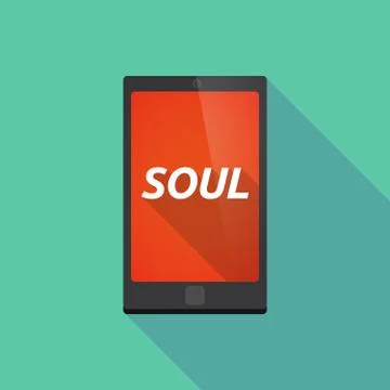 Long shadow smart phone with    the text SOUL Stock-Illustration