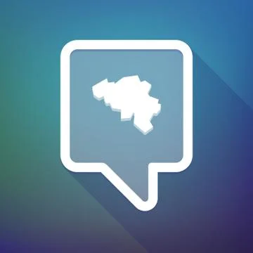 Long shadow tooltip icon on a gradient background  with Stock Illustration