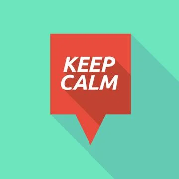 Long shadow tooltip with    the text KEEP CALM Stock Illustration