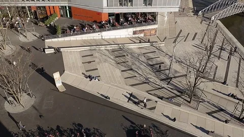 Long shadows walking Stock Footage 103795854