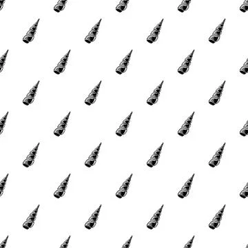 Long shell icon, simple style Illustrazione stock