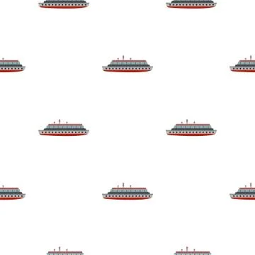 Long ship pattern flat Illustrazione stock