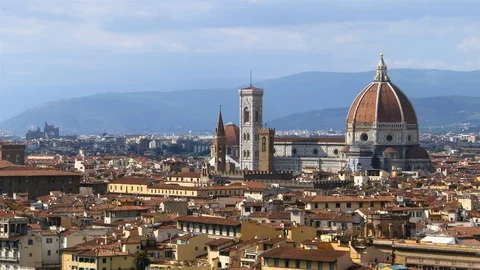 A long shot of Florence Cathedral Stock Footage 87340257