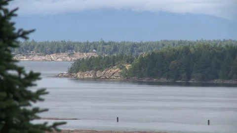 Long shot of island Stock Footage 75239366