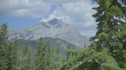 Long shot of mountain top from afar Stock Footage 211878793