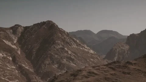 Long shot of mountainous terrain Stock Footage 312400494