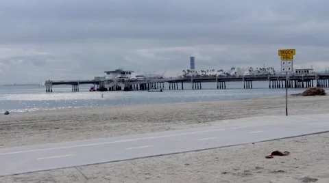 Long Shot of Objects on Ocean 3 Stock Footage 45335395