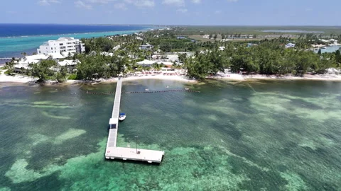 Long shot over Rum Point Stock Footage 315515996