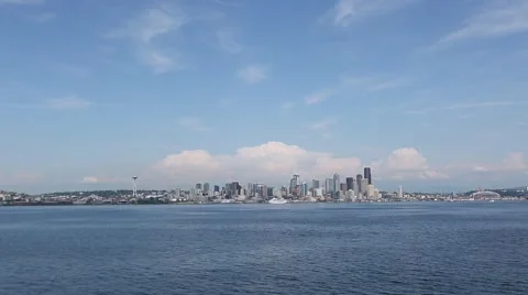 Long Shot of Seattle from the Water Video stock 51789859