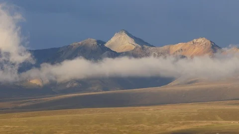 Long shot on white mountain range, Callejon de Huaylas, Perù Huaraz Stock Footage 106492846