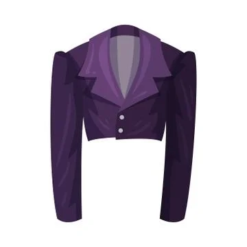 Long Sleeved Blazer or Jacket with Collar as Womenswear Vector Illustration 库存插图