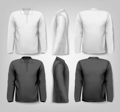 Long sleeved shirts with sample text space. vector. Stock Illustration