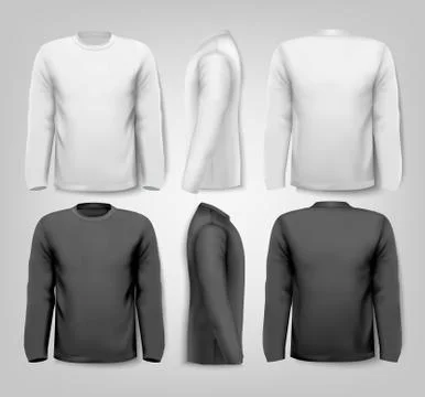 Long sleeved shirts with sample text space. vector. Stock Illustration