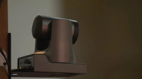 Long slow pan of surveillance camera right to left Stock Footage 165423375