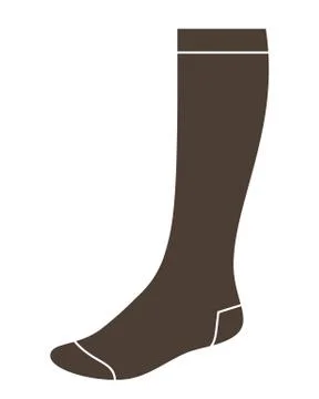 Long sock isolated on white background Stock Illustration